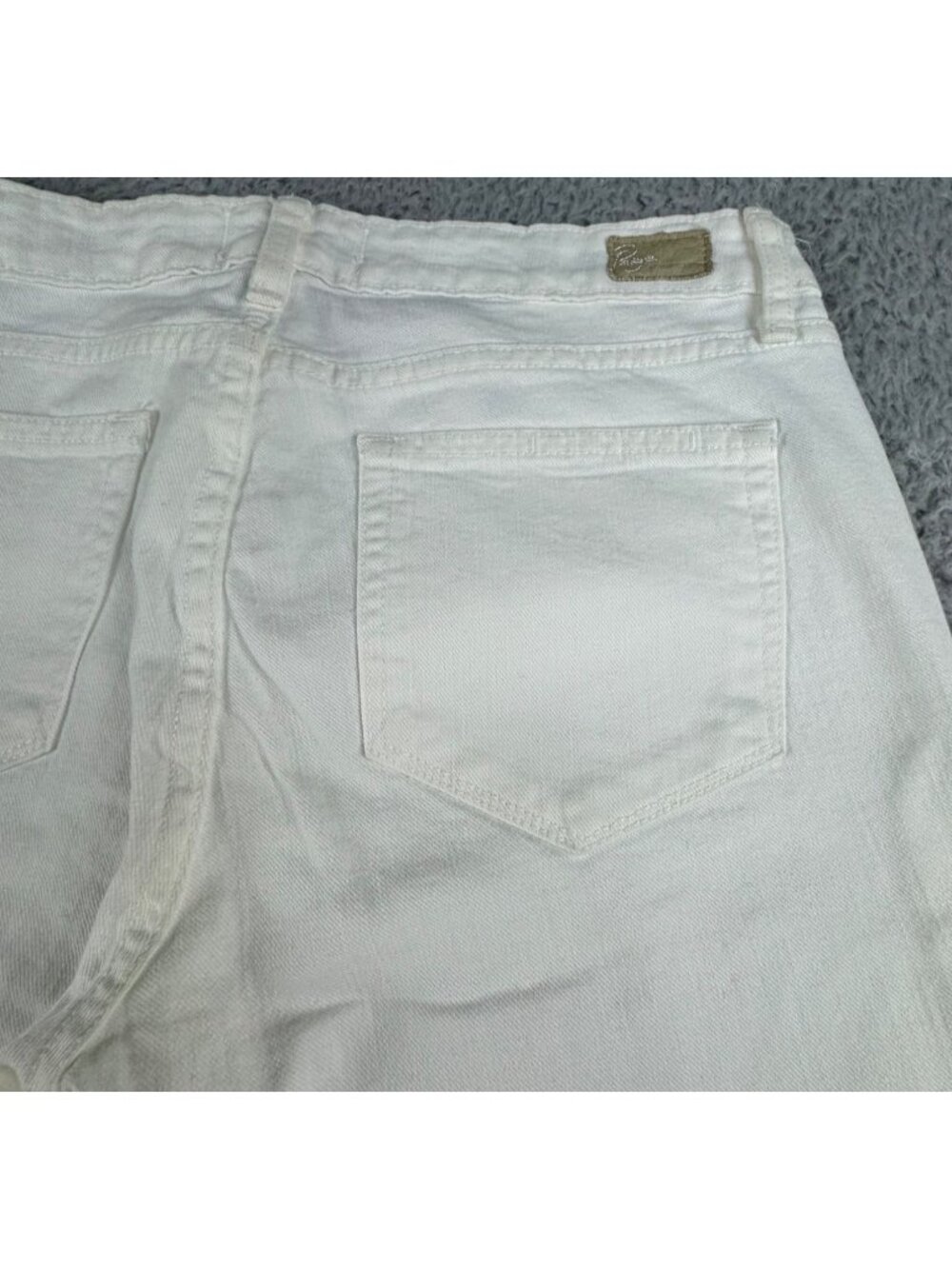 Paige Peg Skinny White Jeans Womens 30 Stretch Travel Retro Y2K Office Casual - Picture 9 of 14